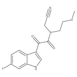 N-(Cyanomethyl)-2-(6-fluoro-1H-indol-3-yl)-N-(2-methoxyethyl)-2-oxoacetamide Structure