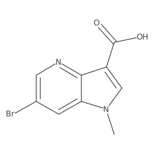 6-Bromo-1-methyl-1H-pyrrolo[3,2-b]pyridine-3-carboxylicacid Structure