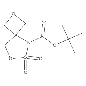 tert-Butyl 2,7-dioxa-6-thia-5-azaspiro[3.4]octane-5-carboxylate 6,6-dioxide结构式
