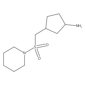 rac-(1R,3S)-3-[(piperidine-1-sulfonyl)methyl]cyclopentan-1-amine结构式