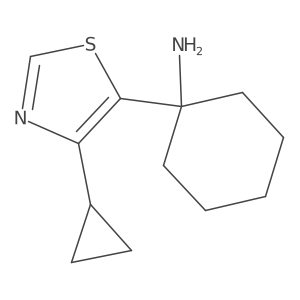 1-(4-Cyclopropyl-1,3-thiazol-5-yl)cyclohexan-1-amine结构式