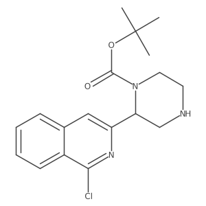 Tert-butyl 2-(1-chloroisoquinolin-3-yl)piperazine-1-carboxylate结构式