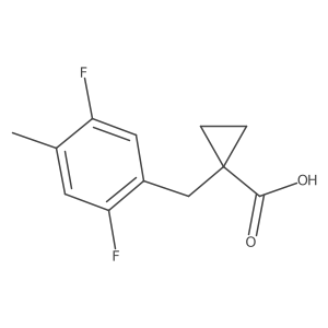 1-[(2,5-Difluoro-4-methylphenyl)methyl]cyclopropane-1-carboxylic acid Structure