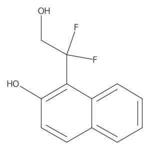 1-(1,1-Difluoro-2-hydroxyethyl)naphthalen-2-ol结构式
