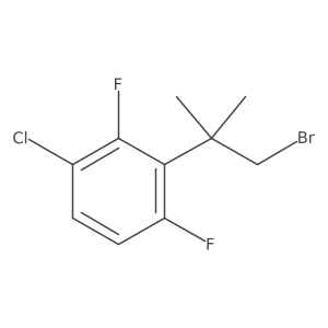 2-(1-Bromo-2-methylpropan-2-yl)-4-chloro-1,3-difluorobenzene Structure