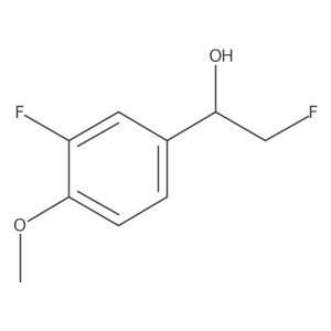 2-Fluoro-1-(3-fluoro-4-methoxyphenyl)ethan-1-ol结构式