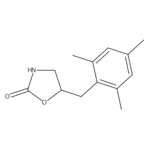 5-[(2,4,6-Trimethylphenyl)methyl]-1,3-oxazolidin-2-one Structure