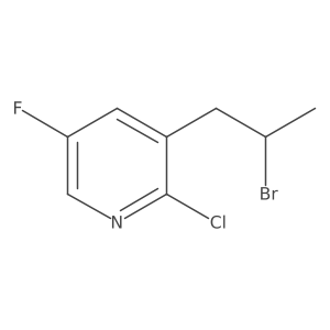 3-(2-Bromopropyl)-2-chloro-5-fluoropyridine结构式