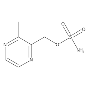 (3-Methylpyrazin-2-yl)methyl sulfamate结构式