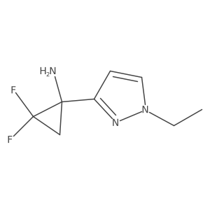 1-(1-ethyl-1H-pyrazol-3-yl)-2,2-difluorocyclopropan-1-amine Structure
