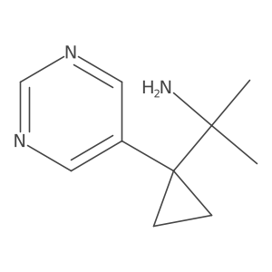 2-[1-(Pyrimidin-5-yl)cyclopropyl]propan-2-amine结构式