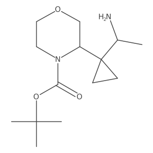 Tert-butyl 3-[1-(1-aminoethyl)cyclopropyl]morpholine-4-carboxylate Structure