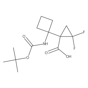 1-(1-{[(Tert-butoxy)carbonyl]amino}cyclobutyl)-2,2-difluorocyclopropane-1-carboxylic acid Structure
