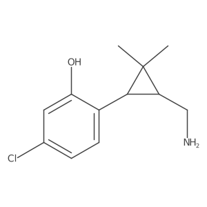 2-[3-(Aminomethyl)-2,2-dimethylcyclopropyl]-5-chlorophenol结构式