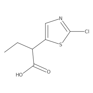 2-(2-Chloro-1,3-thiazol-5-yl)butanoic acid结构式