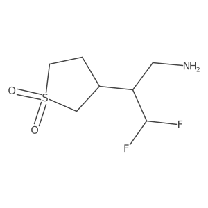 3-(3-Amino-1,1-difluoropropan-2-yl)-1lambda6-thiolane-1,1-dione结构式