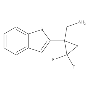 [1-(1-Benzothiophen-2-yl)-2,2-difluorocyclopropyl]methanamine Structure