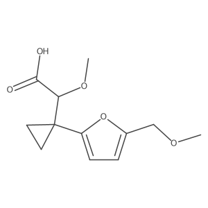 2-Methoxy-2-{1-[5-(methoxymethyl)furan-2-yl]cyclopropyl}acetic acid Structure