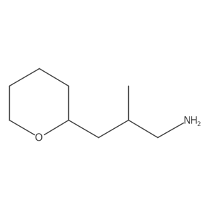 (2S)-2-Methyl-3-(oxan-2-yl)propan-1-amine结构式