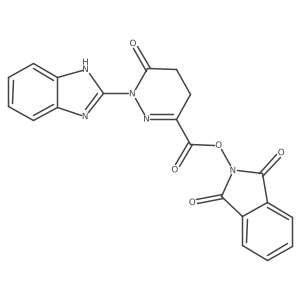 1,3-dioxo-2,3-dihydro-1H-isoindol-2-yl 1-(1H-1,3-benzodiazol-2-yl)-6-oxo-1,4,5,6-tetrahydropyridazine-3-carboxylate Structure