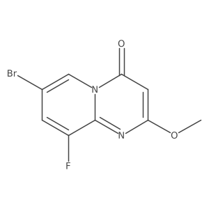 7-Bromo-9-fluoro-2-methoxy-4H-pyrido[1,2-a]pyrimidin-4-one结构式