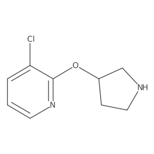 3-chloro-2-[(3R)-pyrrolidin-3-yloxy]pyridine结构式