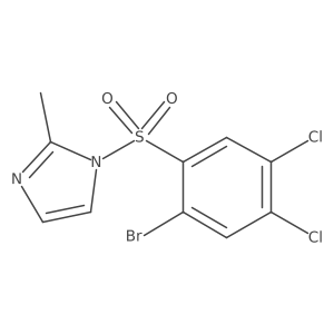 1-[(2-bromo-4,5-dichlorophenyl)sulfonyl]-2-methyl-1H-imidazole结构式