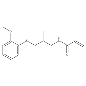 N-{3-[(2-methoxyphenyl)sulfanyl]-2-methylpropyl}prop-2-enamide结构式