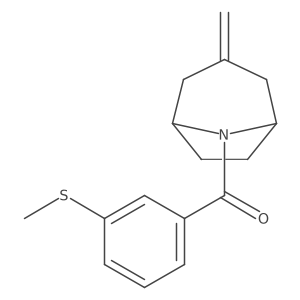 3-Methylidene-8-[3-(methylsulfanyl)benzoyl]-8-azabicyclo[3.2.1]octane Structure