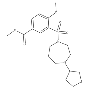 Methyl 4-methoxy-3-{[4-(thiolan-3-yl)-1,4-diazepan-1-yl]sulfonyl}benzoate结构式