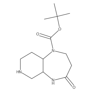 Tert-butyl (5aR,9aS)-4-oxo-3,5,5a,6,7,8,9,9a-octahydro-2H-pyrido[3,4-b][1,4]diazepine-1-carboxylate结构式