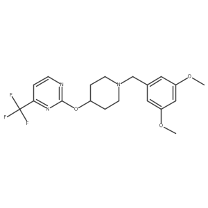 2-({1-[(3,5-Dimethoxyphenyl)methyl]piperidin-4-yl}oxy)-4-(trifluoromethyl)pyrimidine Structure