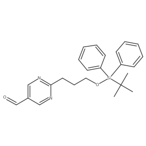 2-[3-[[(1,1-Dimethylethyl)diphenylsilyl]oxy]propyl]-5-pyrimidinecarboxaldehyde结构式