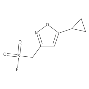 (5-Cyclopropyl-1,2-oxazol-3-yl)methanesulfonyl fluoride结构式