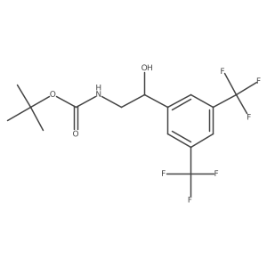 tert-butyl N-{2-[3,5-bis(trifluoromethyl)phenyl]-2-hydroxyethyl}carbamate结构式