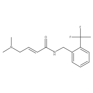 (2E)-N-{[2-(1,1-difluoroethyl)phenyl]methyl}-4-(dimethylamino)but-2-enamide Structure