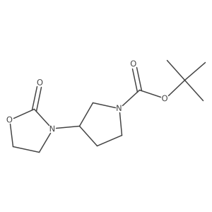 tert-butyl (S)-3-(2-oxooxazolidin-3-yl)pyrrolidine-1-carboxylate结构式