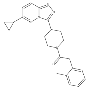 1-(4-{6-Cyclopropyl-[1,2,4]triazolo[4,3-b]pyridazin-3-yl}piperidin-1-yl)-2-(2-methylphenyl)ethan-1-one结构式