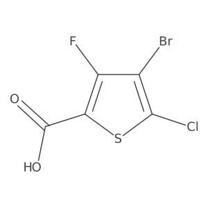 4-Bromo-5-chloro-3-fluorothiophene-2-carboxylic acid Structure