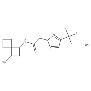 N-(1-Aminospiro[3.3]heptan-3-yl)-2-[3-(trifluoromethyl)pyrazol-1-yl]acetamide;hydrochloride Structure