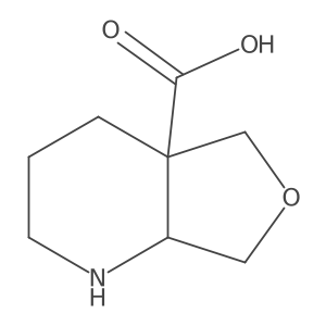 rac-(4aR,7aR)-octahydrofuro[3,4-b]pyridine-4a-carboxylic acid结构式