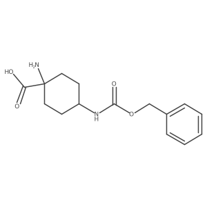 1-Amino-4-{[(benzyloxy)carbonyl]amino}cyclohexane-1-carboxylic acid结构式