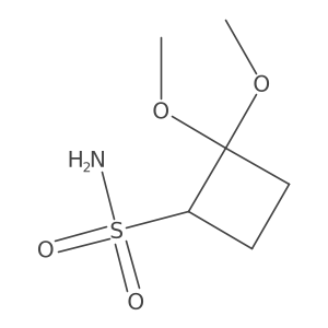 2,2-Dimethoxycyclobutane-1-sulfonamide结构式