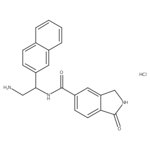 N-[2-amino-1-(naphthalen-2-yl)ethyl]-1-oxo-2,3-dihydro-1H-isoindole-5-carboxamide hydrochloride Structure