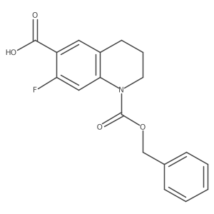 1-[(Benzyloxy)carbonyl]-7-fluoro-1,2,3,4-tetrahydroquinoline-6-carboxylic acid结构式