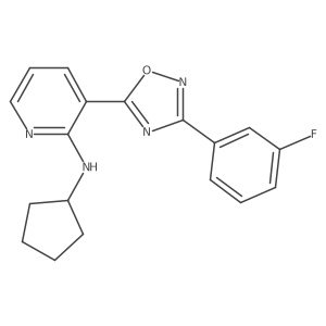 N-cyclopentyl-3-[3-(3-fluorophenyl)-1,2,4-oxadiazol-5-yl]pyridin-2-amine Structure