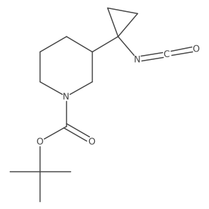 Tert-butyl 3-(1-isocyanatocyclopropyl)piperidine-1-carboxylate Structure