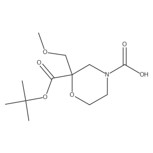 2-tert-butoxycarbonyl-2-(methoxymethyl)morpholine-4-carboxylic acid Structure