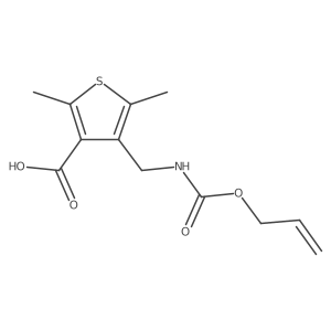 2,5-Dimethyl-4-({[(prop-2-en-1-yloxy)carbonyl]amino}methyl)thiophene-3-carboxylic acid Structure