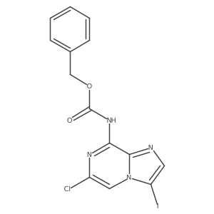 benzyl N-{6-chloro-3-iodoimidazo[1,2-a]pyrazin-8-yl}carbamate Structure